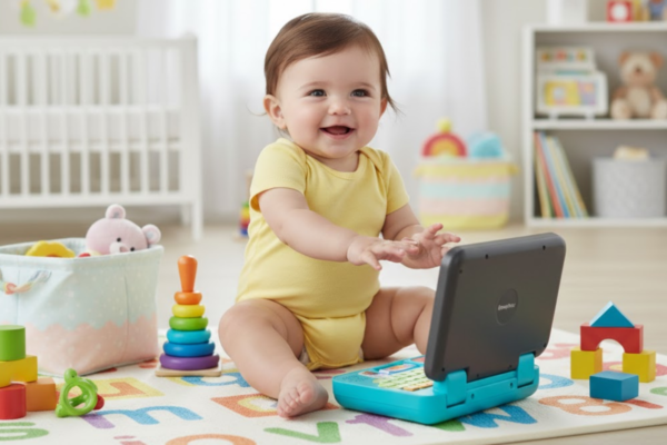 Đồ chơi laptop học ngôn ngữ Fisher Price có đèn nhạc cho bé